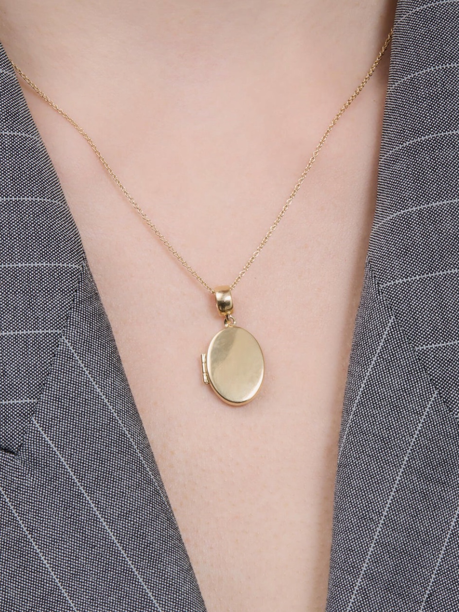 Stone And Strand 14k Yellow Gold Locket Precious Moments Necklace — image 8 of 8
